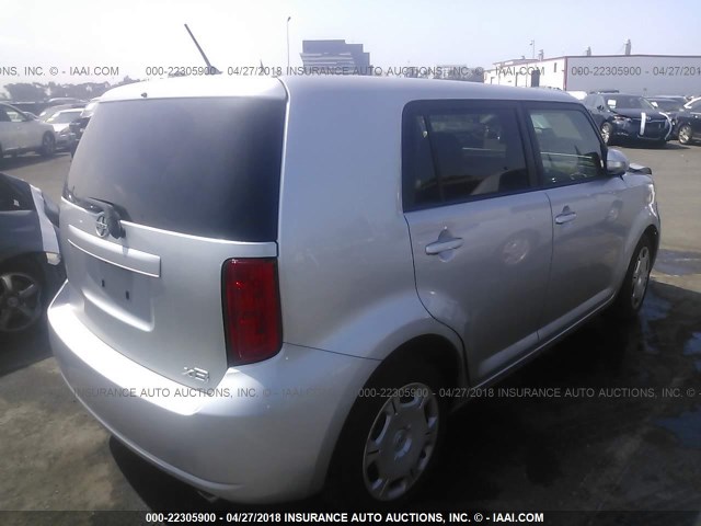JTLZE4FE7A1100681 - 2010 TOYOTA SCION XB SILVER photo 4