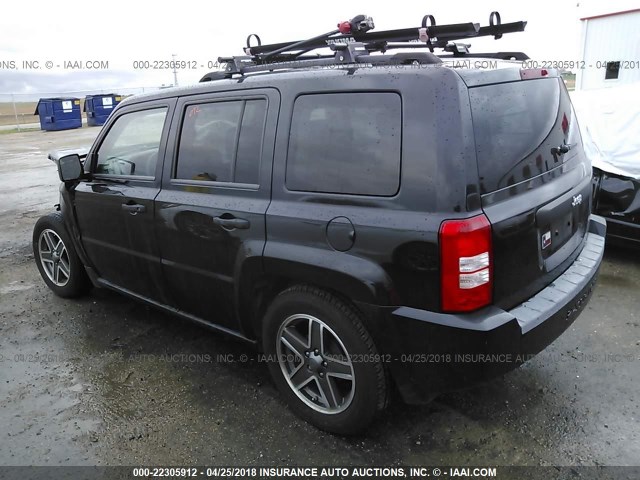 1J4FT28B69D155025 - 2009 JEEP PATRIOT SPORT BLACK photo 3