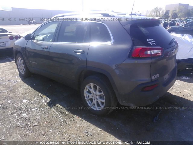 1C4PJLCB8HD232439 - 2017 JEEP CHEROKEE LATITUDE GRAY photo 3