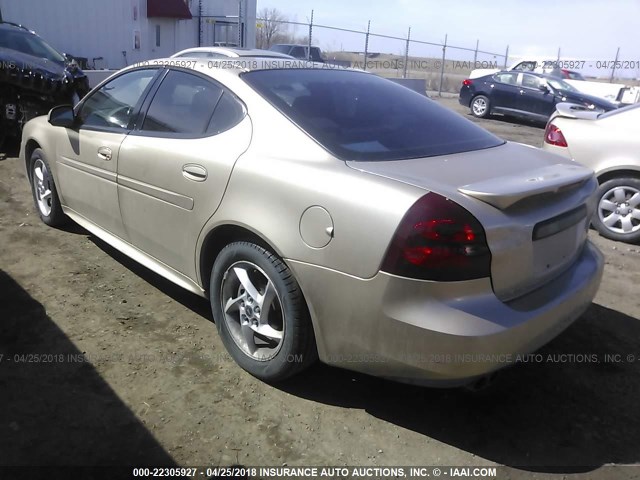 2G2WR524541190017 - 2004 PONTIAC GRAND PRIX GTP ოქროსფერი ფოტო 3