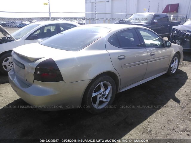 2G2WR524541190017 - 2004 PONTIAC GRAND PRIX GTP ოქროსფერი ფოტო 4