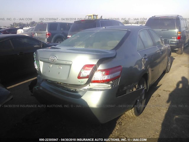 4T1BF3EK2BU625185 - 2011 TOYOTA CAMRY SE/LE/XLE GREEN photo 4