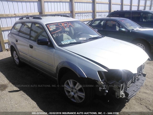 4S4BP61C657338996 - 2005 SUBARU LEGACY OUTBACK 2.5I GRAY photo 1