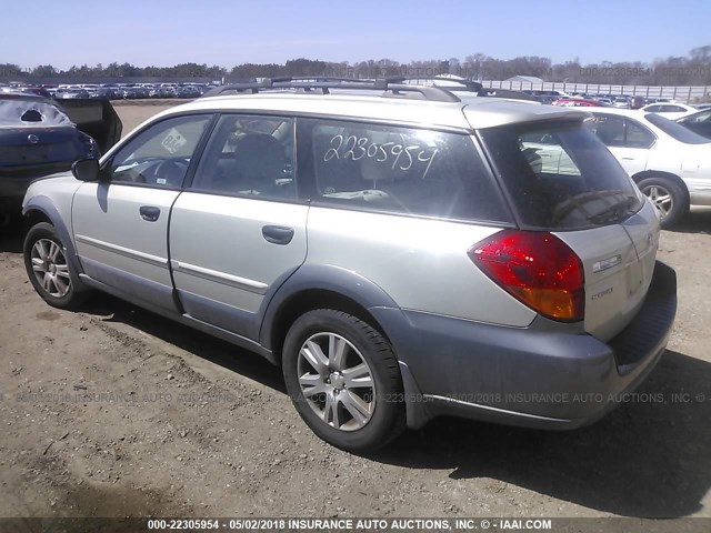 4S4BP61C657338996 - 2005 SUBARU LEGACY OUTBACK 2.5I GRAY photo 3