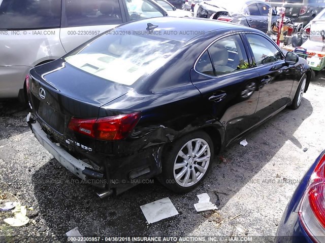 JTHCK262282021023 - 2008 LEXUS IS 250 BLACK photo 4