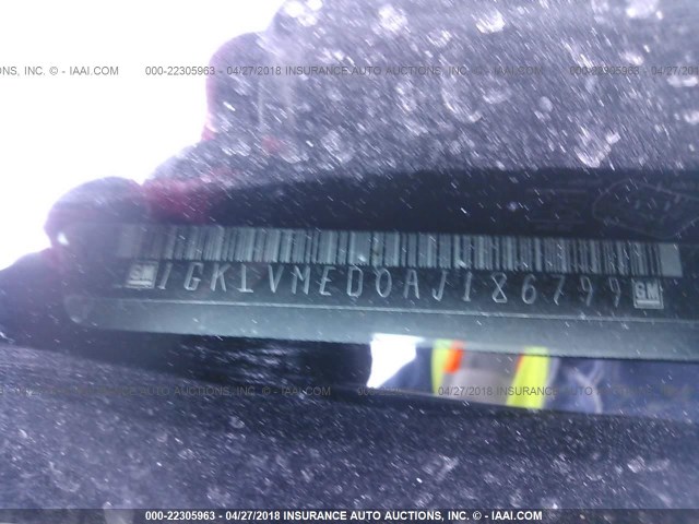 1GKLVMED0AJ186799 - 2010 GMC ACADIA SLT-1 Czarny zdjęcie 9