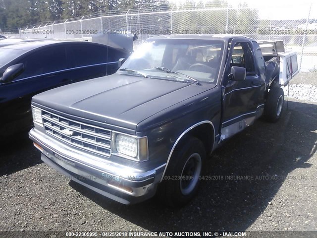 1GCCS19Z9M2235814 - 1991 CHEVROLET S TRUCK S10 BLACK photo 2