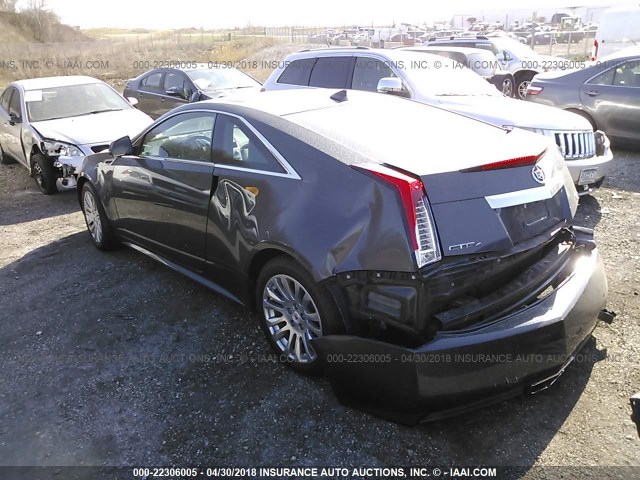 1G6DH1E32E0165271 - 2014 CADILLAC CTS PREMIUM COLLECTION BLACK photo 3