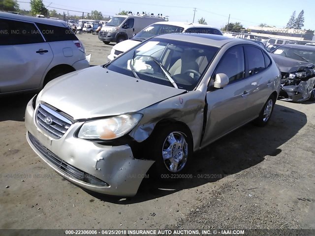 KMHDU46D47U103721 - 2007 HYUNDAI ELANTRA GLS/SE/LIMITED GOLD photo 2