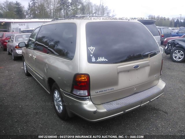 2FMZA5246XBC30521 - 1999 FORD WINDSTAR SE GOLD photo 3