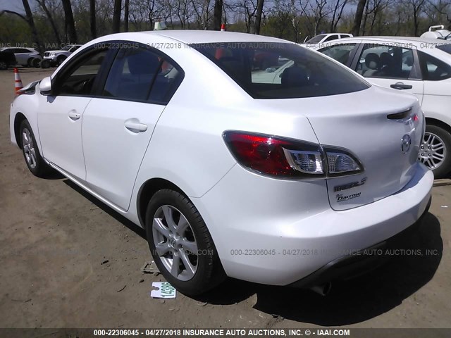 JM1BL1VFXB1404228 - 2011 MAZDA 3 I WHITE photo 3