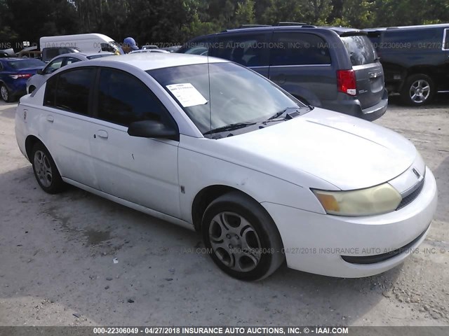 1G8AJ52FX3Z148392 - 2003 SATURN ION LEVEL 2 WHITE photo 1