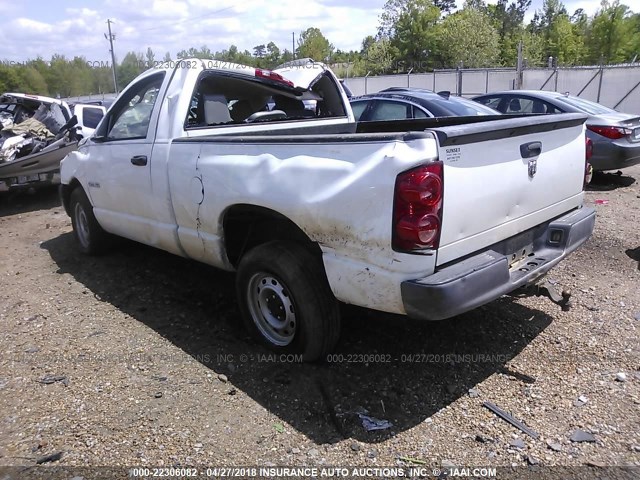 1D7HA16K78J148172 - 2008 DODGE RAM 1500 ST WHITE photo 3