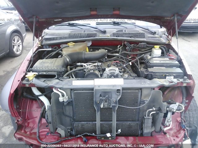 1J4GK48K97W685493 - 2007 JEEP LIBERTY SPORT 红色 照片 10