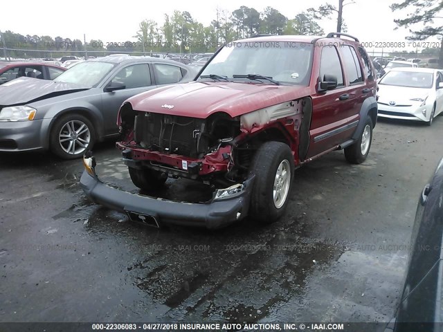 1J4GK48K97W685493 - 2007 JEEP LIBERTY SPORT 红色 照片 2