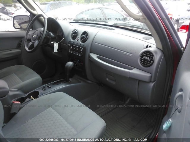 1J4GK48K97W685493 - 2007 JEEP LIBERTY SPORT 红色 照片 5