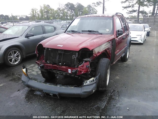 1J4GK48K97W685493 - 2007 JEEP LIBERTY SPORT RED photo 6