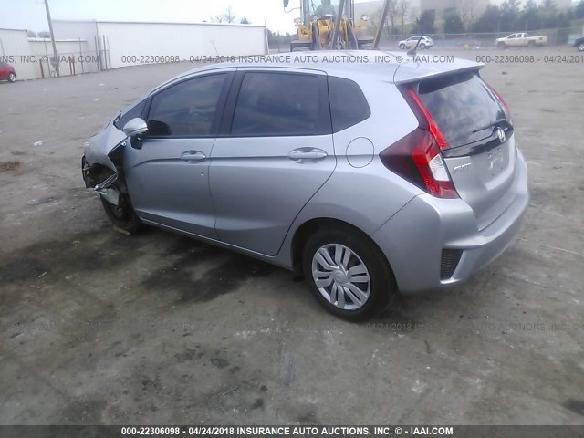 3HGGK5H55HM713184 - 2017 HONDA FIT LX SILVER photo 3