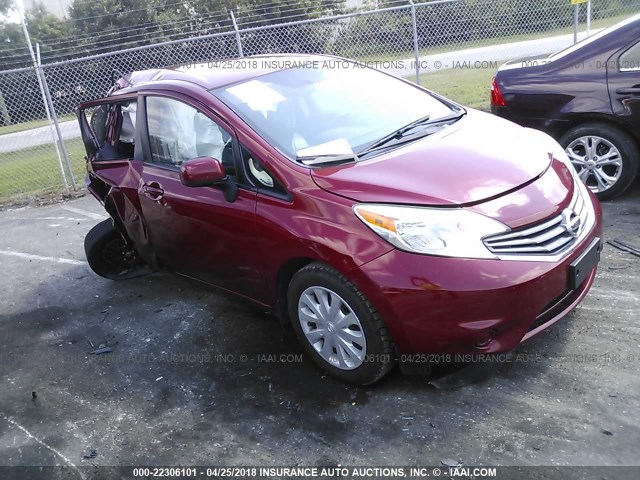 3N1CE2CP8EL376767 - 2014 NISSAN VERSA NOTE S/S PLUS/SV/SL RED photo 1