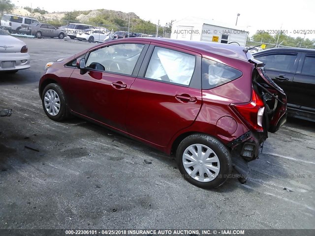 3N1CE2CP8EL376767 - 2014 NISSAN VERSA NOTE S/S PLUS/SV/SL RED photo 3