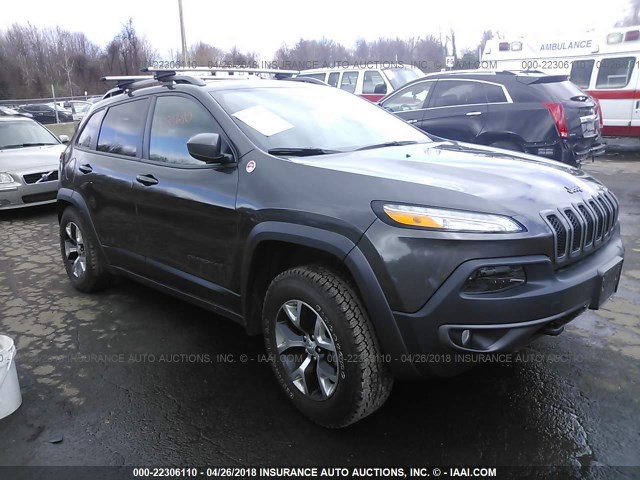 1C4PJMBS5GW278448 - 2016 JEEP CHEROKEE TRAILHAWK GRAY photo 1