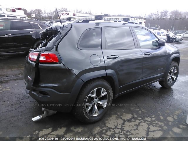 1C4PJMBS5GW278448 - 2016 JEEP CHEROKEE TRAILHAWK GRAY photo 4