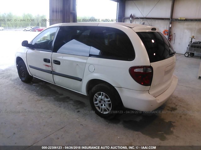 1D8GP24E97B165671 - 2007 DODGE GRAND CARAVAN SE WHITE photo 3