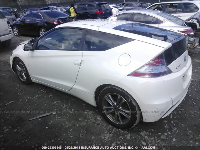 JHMZF1D4XDS003991 - 2013 HONDA CR-Z WHITE photo 3