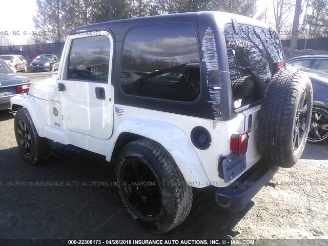 1J4FA59S6YP795674 - 2000 JEEP WRANGLER / TJ SAHARA WHITE photo 3