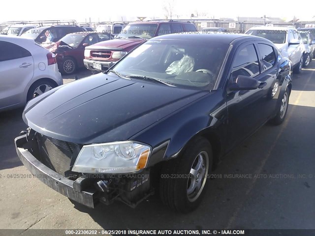 1B3CC4FB5AN125053 - 2010 DODGE AVENGER SXT BLACK photo 2