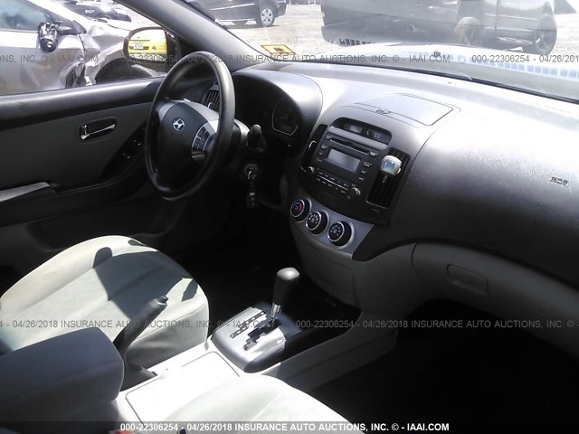 KMHDU4AD0AU990586 - 2010 HYUNDAI ELANTRA BLUE/GLS/SE BLACK photo 5