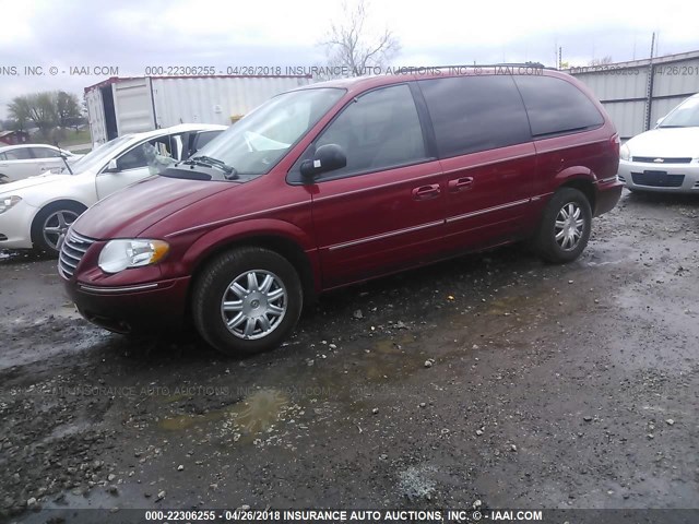 2C4GP54L55R141431 - 2005 CHRYSLER TOWN & COUNTRY TOURING RED photo 2