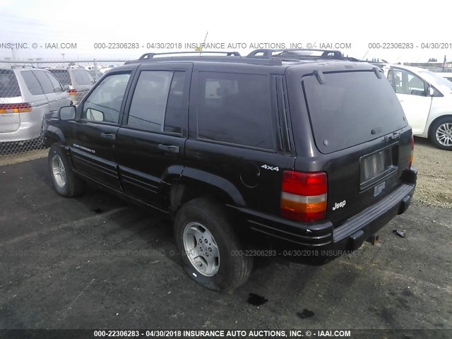 1J4GZ48S2WC349826 - 1998 JEEP GRAND CHEROKEE LAREDO/SPECIAL BLACK photo 3