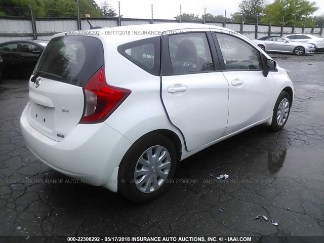 3N1CE2CP0GL382422 - 2016 NISSAN VERSA NOTE S/S PLUS/SV/SL/SR WHITE photo 4