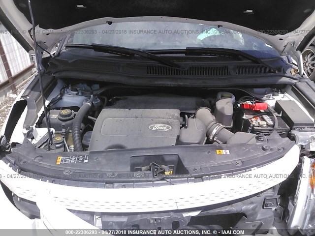 1FM5K7F86EGA67699 - 2014 FORD EXPLORER LIMITED თეთრი ფოტო 10