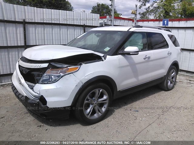 1FM5K7F86EGA67699 - 2014 FORD EXPLORER LIMITED თეთრი ფოტო 2