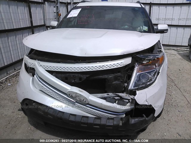1FM5K7F86EGA67699 - 2014 FORD EXPLORER LIMITED თეთრი ფოტო 6