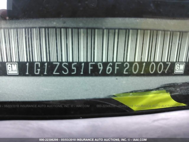 1G1ZS51F96F201007 - 2006 CHEVROLET MALIBU LS 银色 照片 9