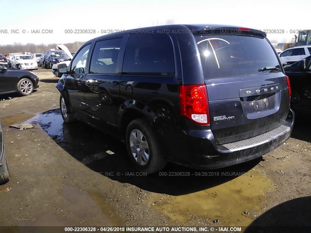 2D4RN4DG4BR602368 - 2011 DODGE GRAND CARAVAN EXPRESS Dark Blue photo 3