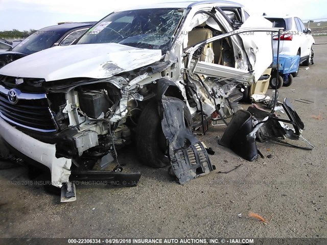 5TDKKRFH8ES007870 - 2014 TOYOTA HIGHLANDER XLE თეთრი ფოტო 6