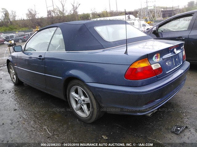 WBABS33493PG91110 - 2003 BMW 325 CI BLUE photo 3