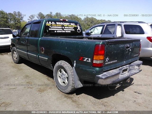 1GCEK19T2YE362803 - 2000 CHEVROLET SILVERADO K1500 GREEN photo 3