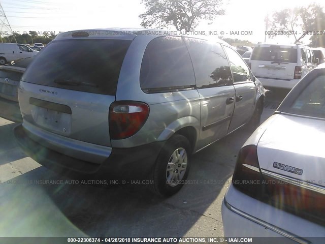 1D4GP25B46B560927 - 2006 DODGE CARAVAN SE BLUE photo 4