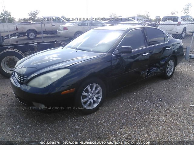 JTHBF30G925036599 - 2002 LEXUS ES 300 BLACK photo 2