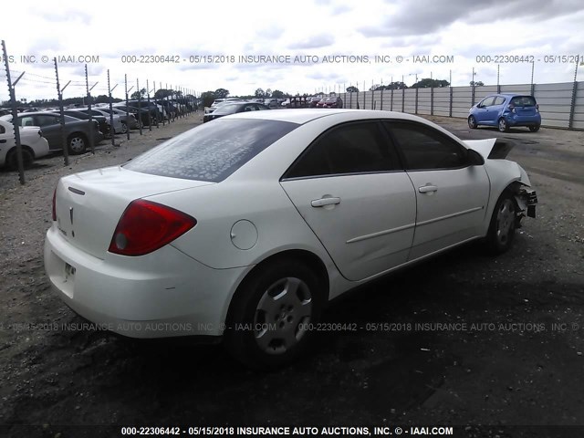 1G2ZF57B284160769 - 2008 PONTIAC G6 VALUE LEADER/BASE WHITE photo 4
