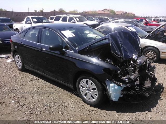 3FA6P0G74DR243931 - 2013 FORD FUSION S BLACK photo 1