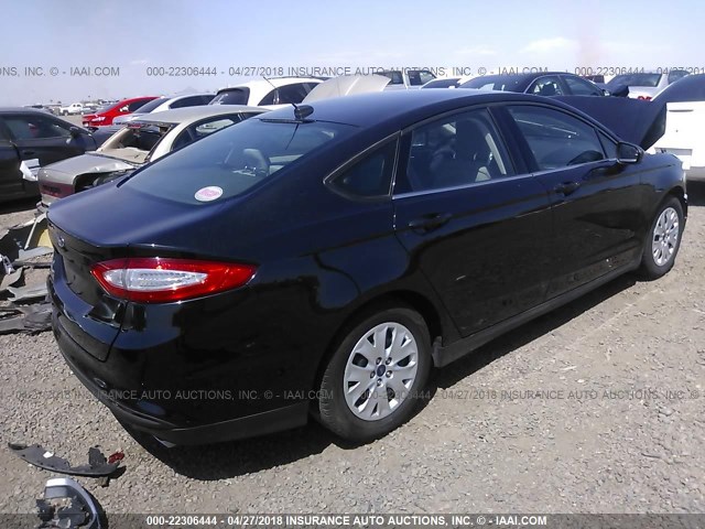 3FA6P0G74DR243931 - 2013 FORD FUSION S BLACK photo 4