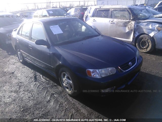 2T1BR12E61C494899 - 2001 TOYOTA COROLLA CE/LE/S BLUE photo 1