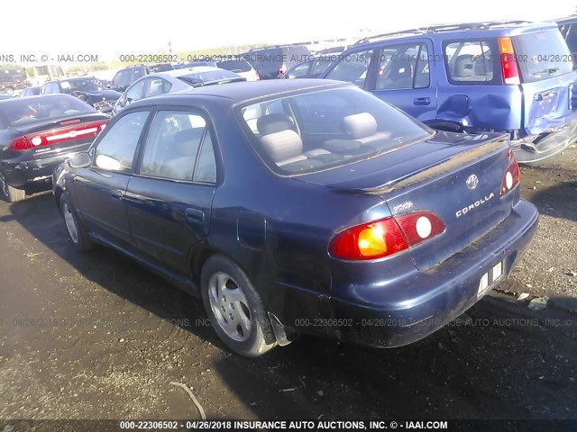 2T1BR12E61C494899 - 2001 TOYOTA COROLLA CE/LE/S BLUE photo 3