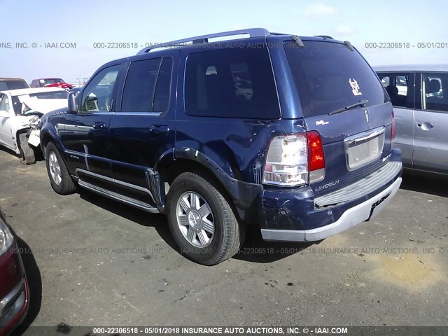 5LMEU68H55ZJ00291 - 2005 LINCOLN AVIATOR 蓝色 照片 3